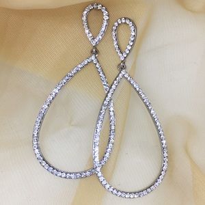 Large Lightweight Dangle Crystal Earrings
